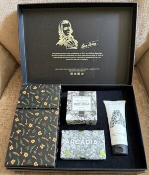 The William Beekman 1802 Bounty Box Goat Soap Lotions Cremes Skincare Gift Set